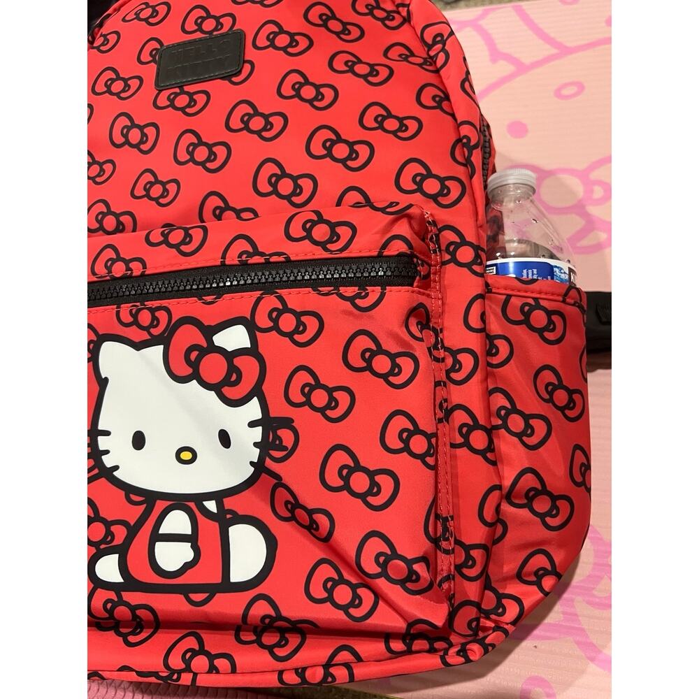 NWT❤️Hello Kitty large red ribbons logo Backpack - Picture 7 of 10